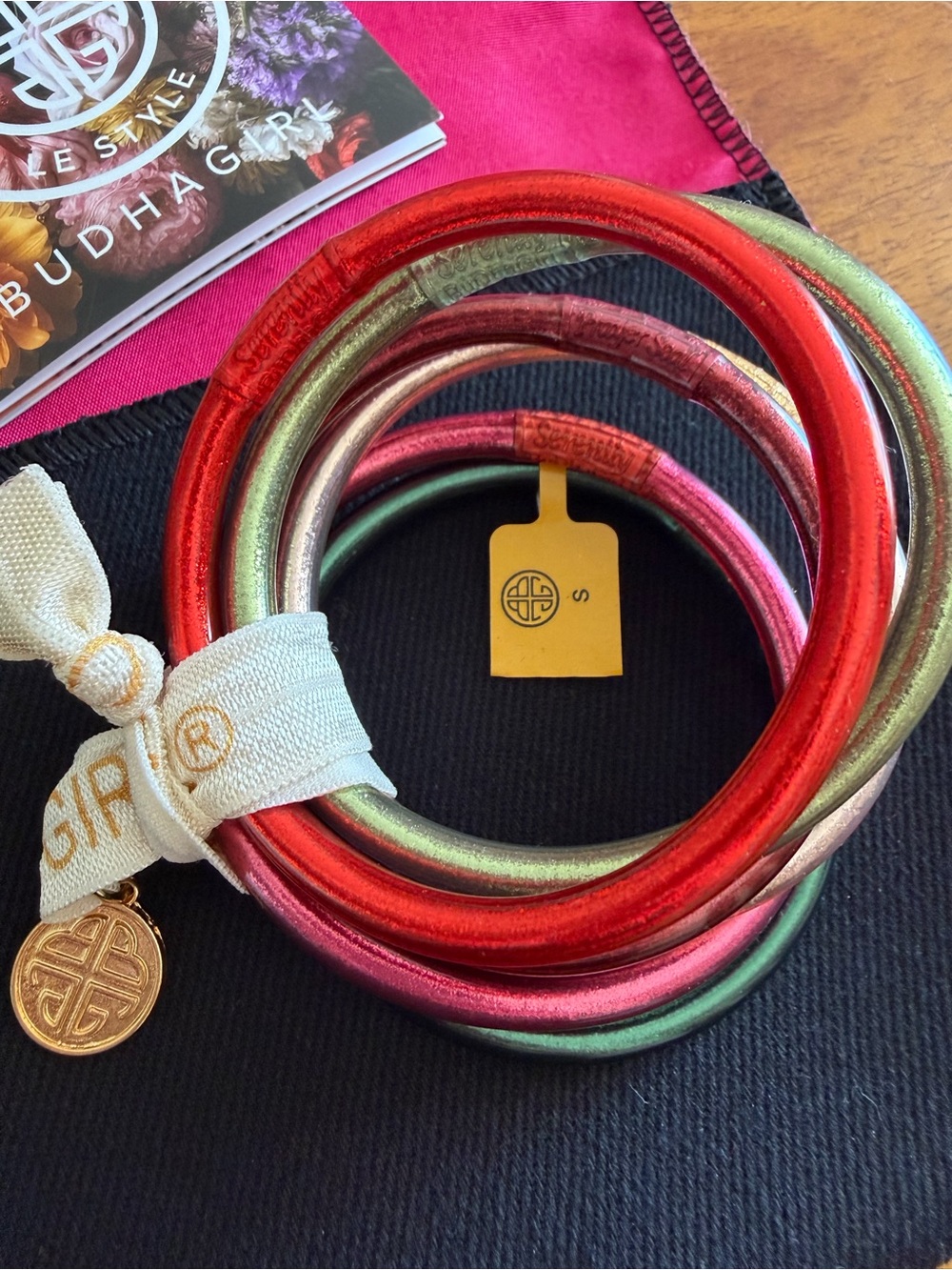 NWT BuDhaGirl Layover Stack All-Weather Bangle Set - Small - Picture 2 of 12